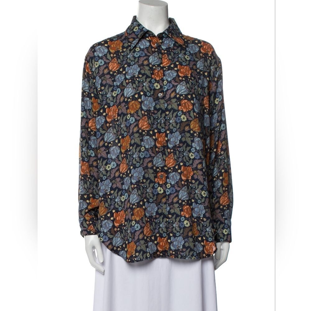 Acne Studio Floral Button Down Top